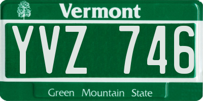 VT license plate YVZ746