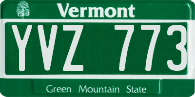VT license plate YVZ773