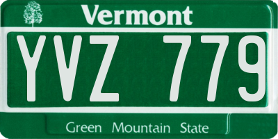 VT license plate YVZ779