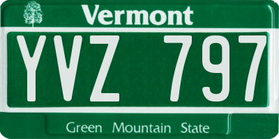 VT license plate YVZ797