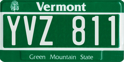 VT license plate YVZ811