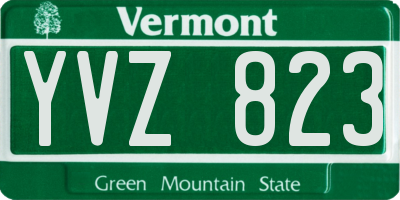 VT license plate YVZ823