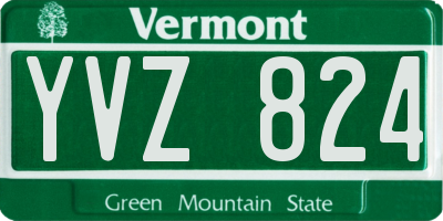 VT license plate YVZ824