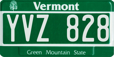 VT license plate YVZ828