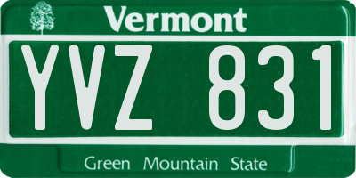 VT license plate YVZ831