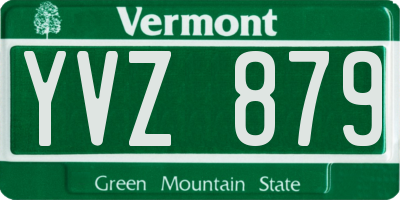 VT license plate YVZ879