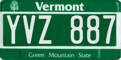 VT license plate YVZ887