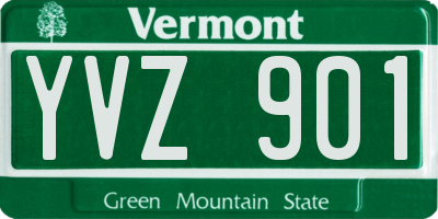VT license plate YVZ901