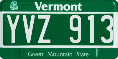 VT license plate YVZ913