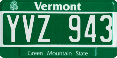 VT license plate YVZ943