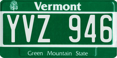 VT license plate YVZ946