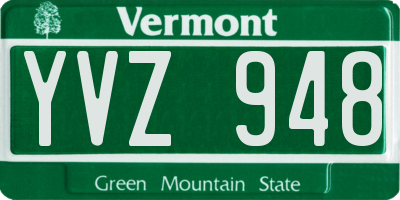 VT license plate YVZ948