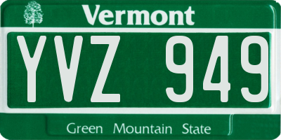 VT license plate YVZ949