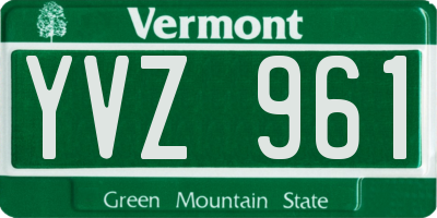 VT license plate YVZ961
