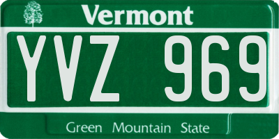 VT license plate YVZ969