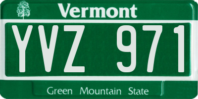 VT license plate YVZ971