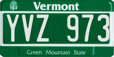 VT license plate YVZ973