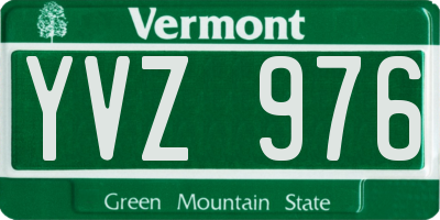 VT license plate YVZ976