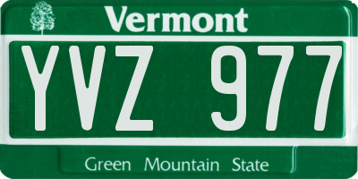 VT license plate YVZ977