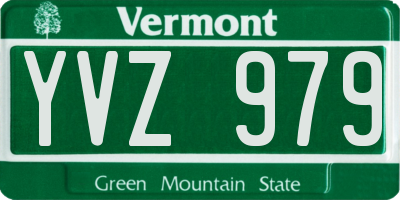 VT license plate YVZ979