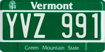 VT license plate YVZ991