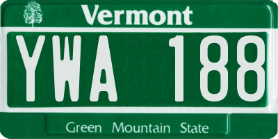 VT license plate YWA188