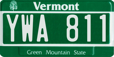VT license plate YWA811