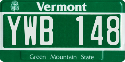 VT license plate YWB148