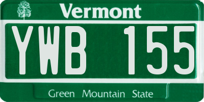 VT license plate YWB155