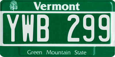 VT license plate YWB299