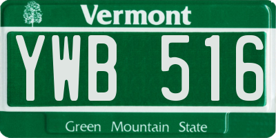 VT license plate YWB516