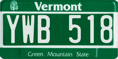 VT license plate YWB518