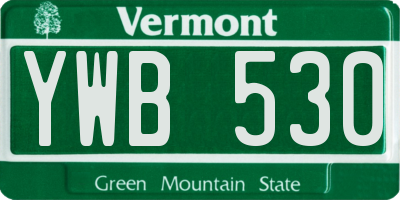 VT license plate YWB530