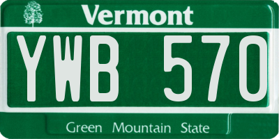 VT license plate YWB570