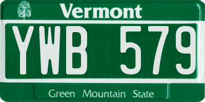VT license plate YWB579