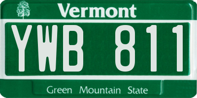 VT license plate YWB811