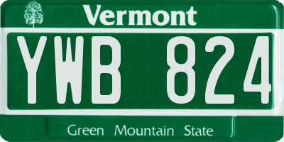 VT license plate YWB824