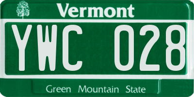 VT license plate YWC028
