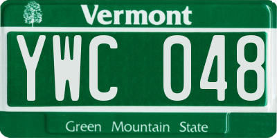VT license plate YWC048