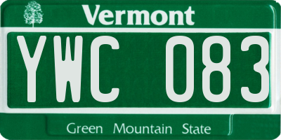 VT license plate YWC083