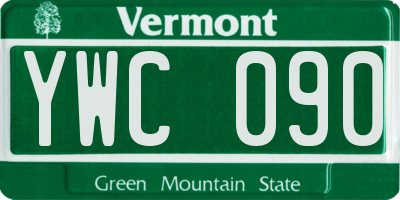 VT license plate YWC090