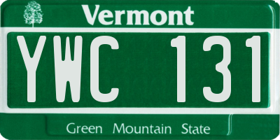 VT license plate YWC131