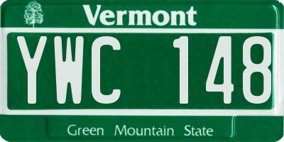 VT license plate YWC148