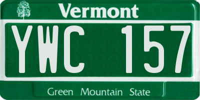 VT license plate YWC157