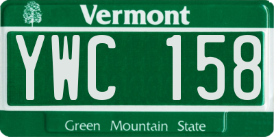 VT license plate YWC158