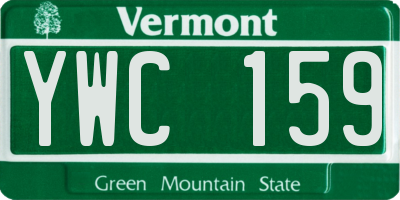 VT license plate YWC159