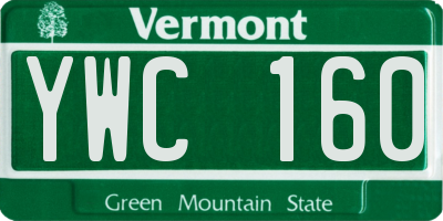 VT license plate YWC160