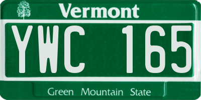 VT license plate YWC165