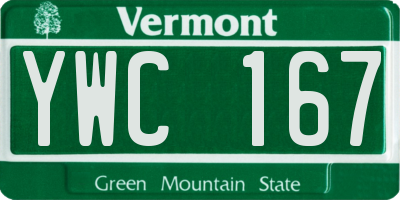 VT license plate YWC167