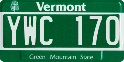VT license plate YWC170